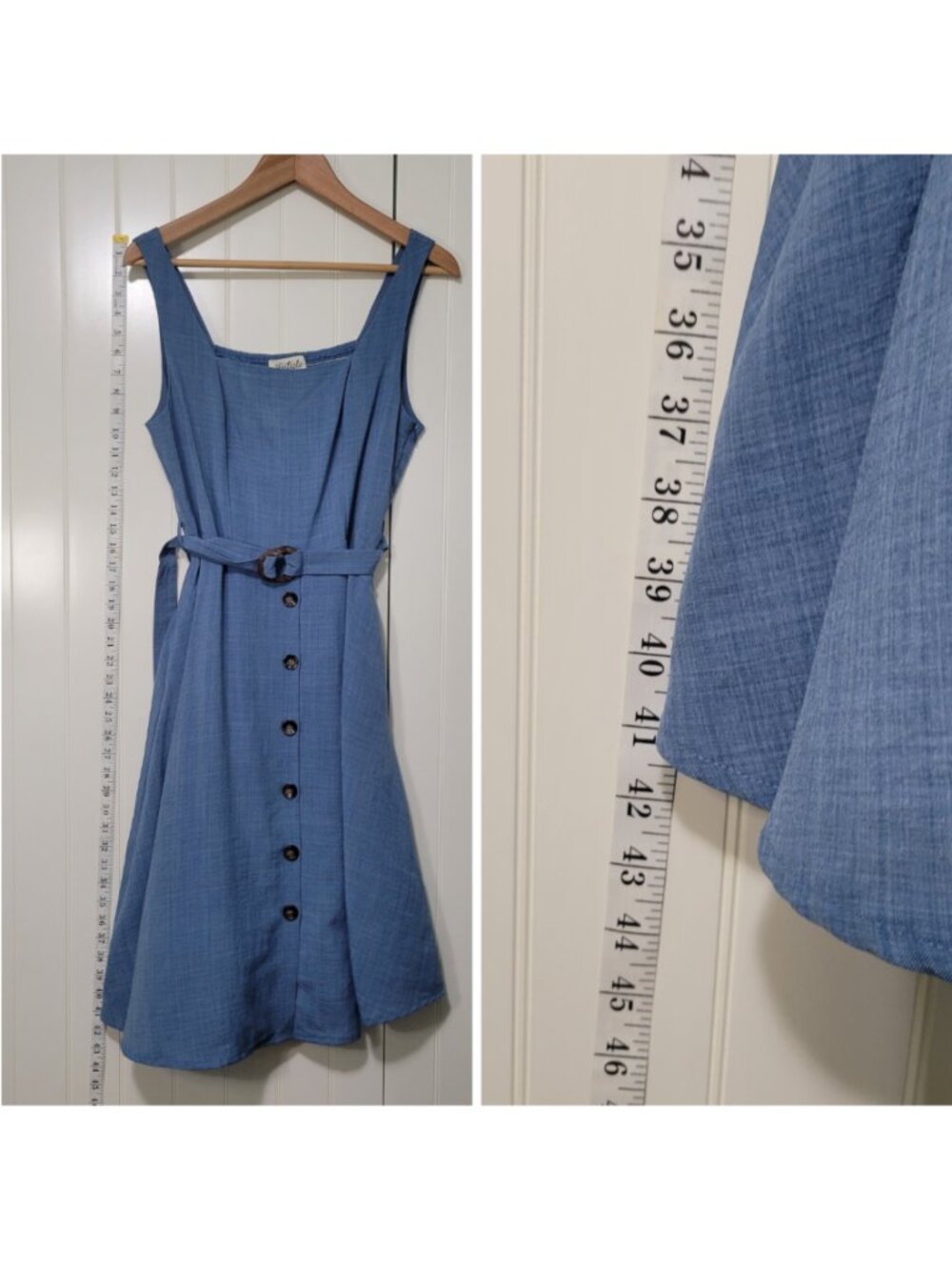 50s 60s Retro Pinup Quiet Luxury Old Money Tank Dress Pockets Fit & Flare Dress - Picture 12 of 13